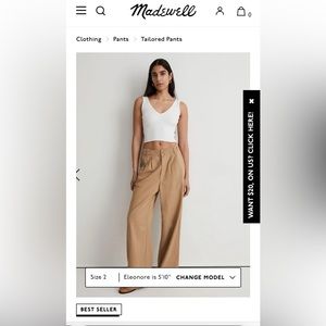 Madewell - The Harlow Wide Leg pant